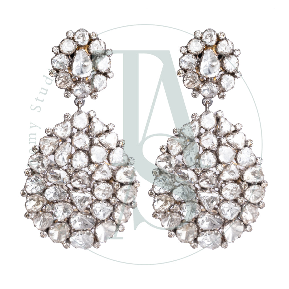 Jeah Uncut Diamond Danging Earrings