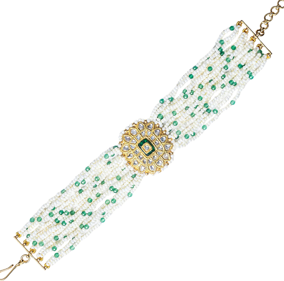 Shazia Polki Emerald Bracelet