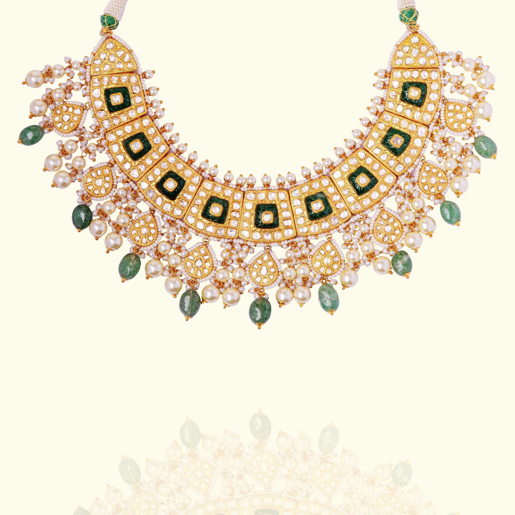 Rabia Polki emerald Necklace