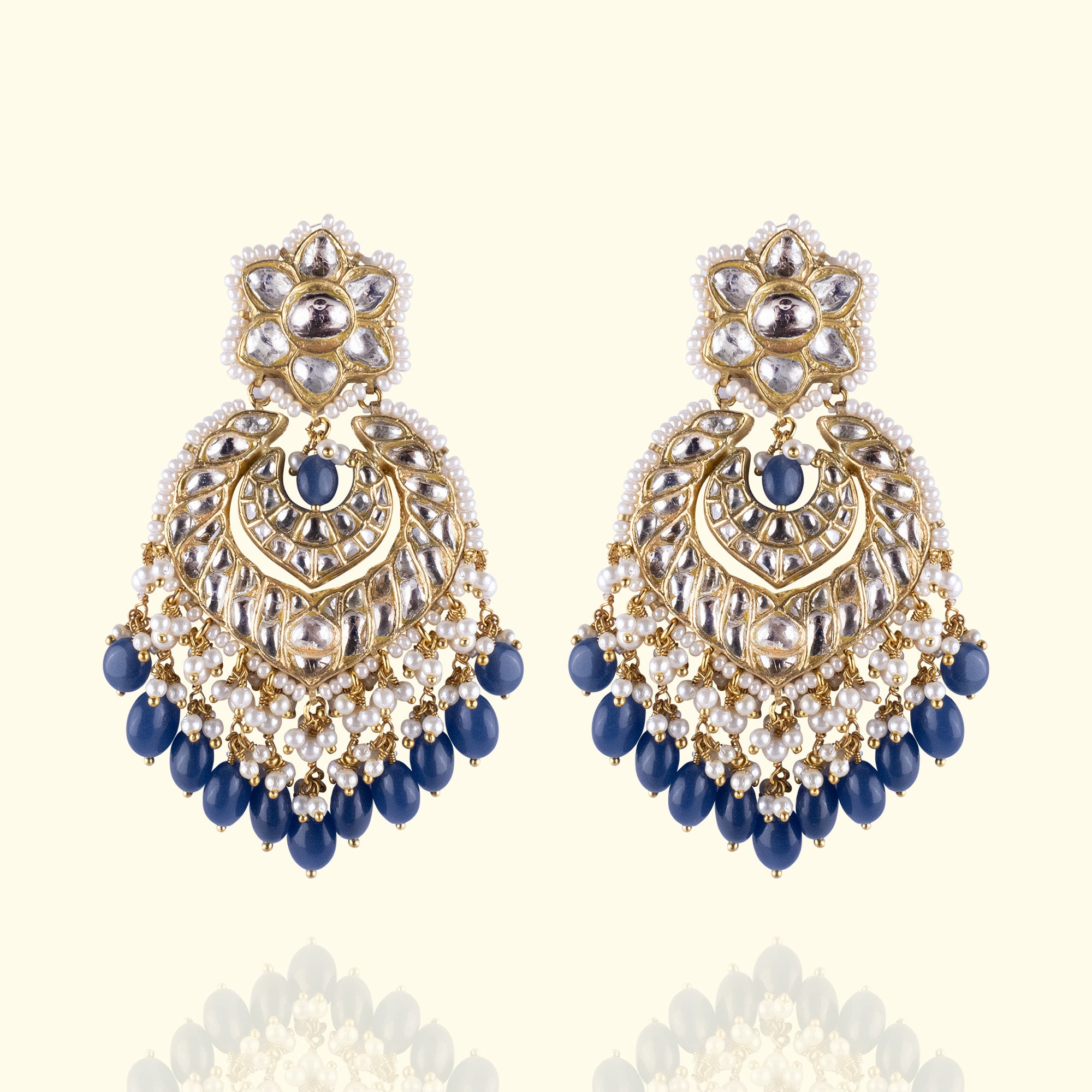 Neelakshi Polki Sapphire Chaandbalis