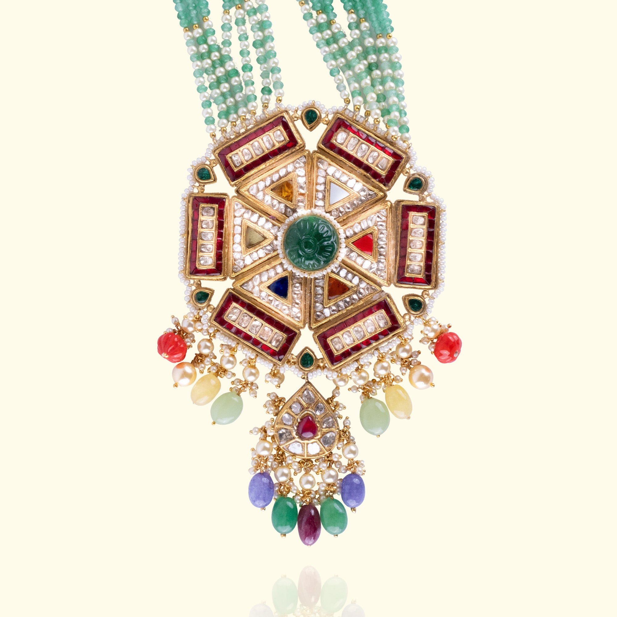 Vira Polki Navratan Necklace