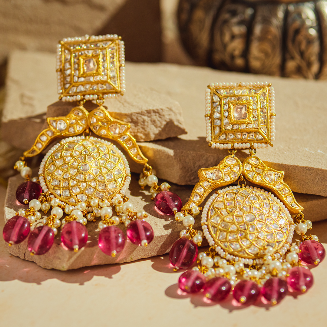 Moore Polki Tourmaline Earrings