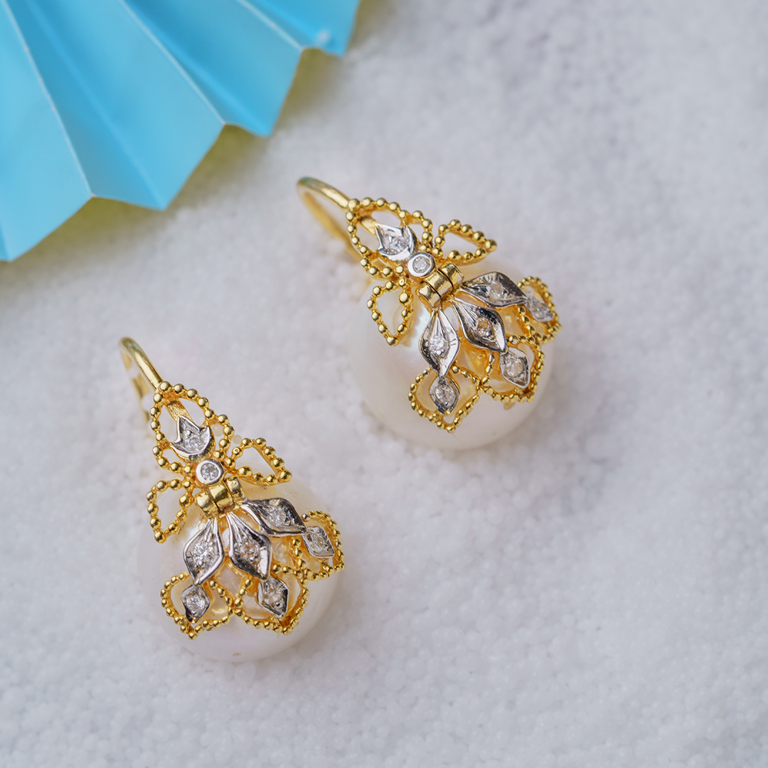 Perle Intricate Diamond Earrings
