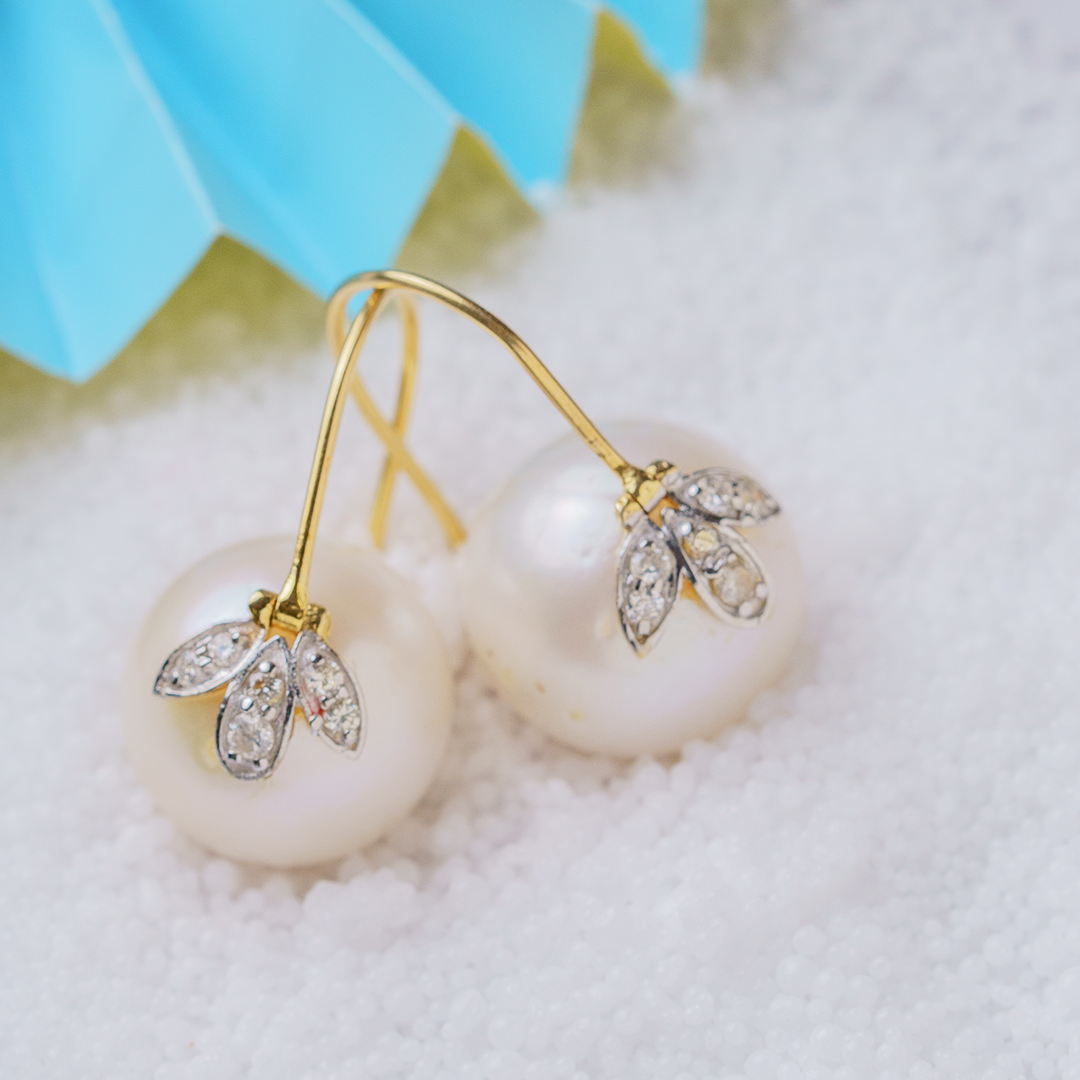 Perle Floral Diamond Earrings