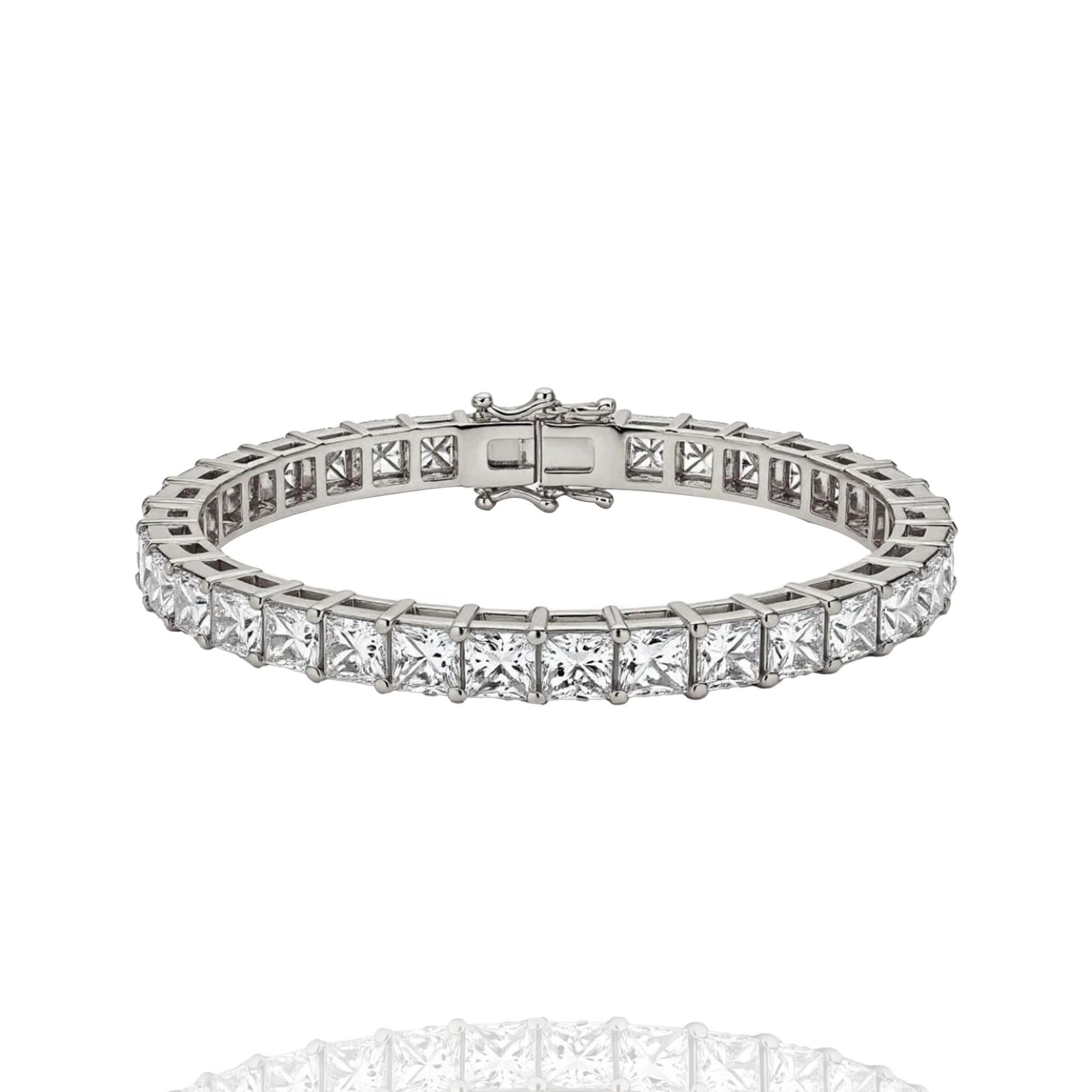 0.40 pointer classic princess lab grown solitaire tennis bracelet