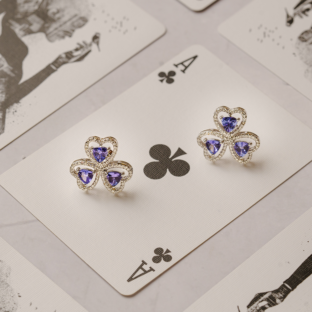 Corazon Tanzanite Diamond Earrings