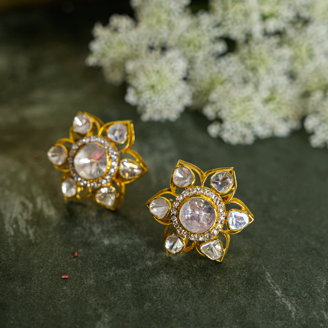 Mini Starre Polki Earrings