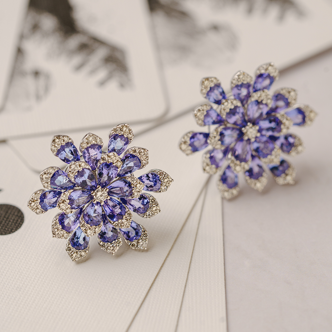 Fiora Tanzanite Diamond Earrings