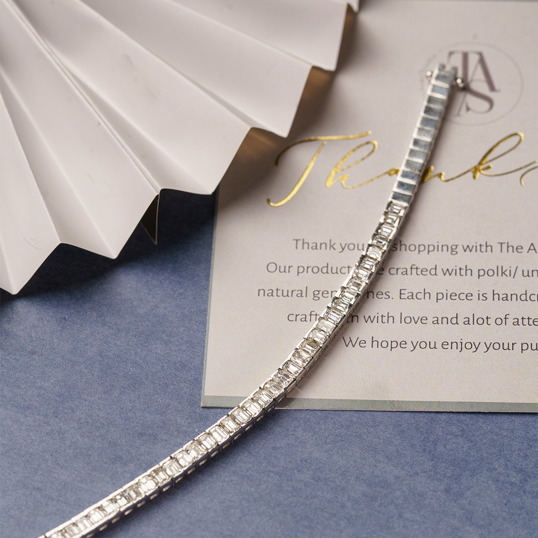 Princess Cut Tennis Diamond Bracelet