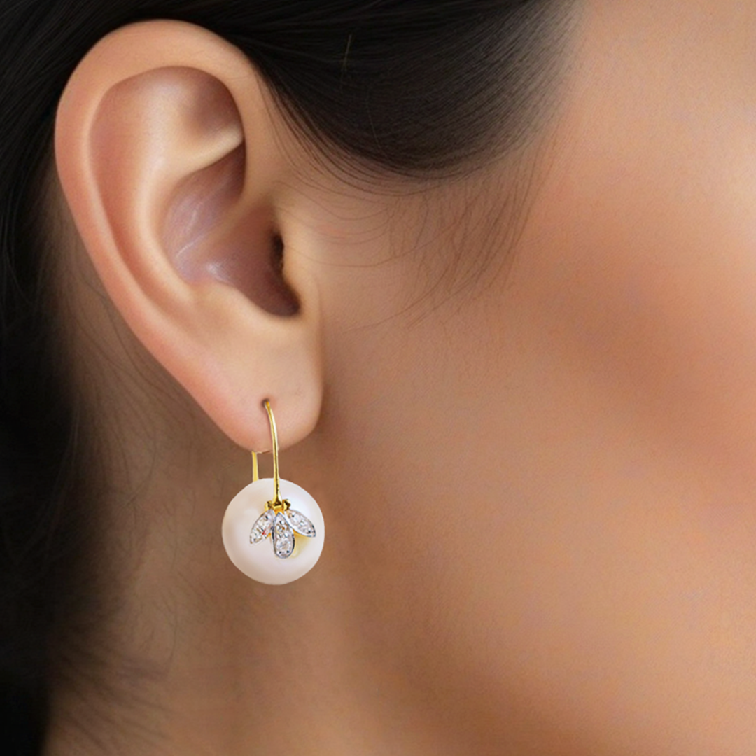 Perle Floral Diamond Earrings