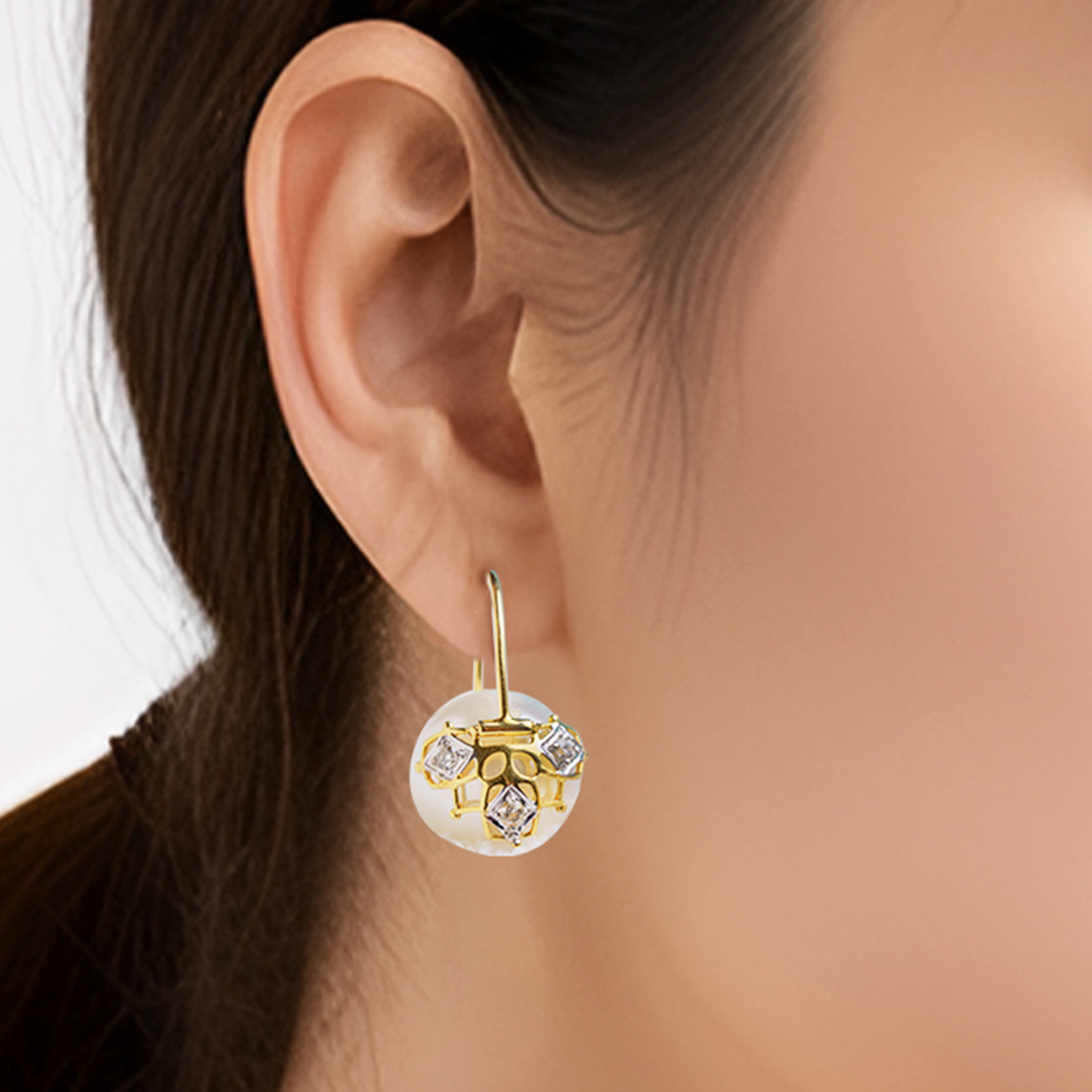 Perle Mesh Diamond Earrings