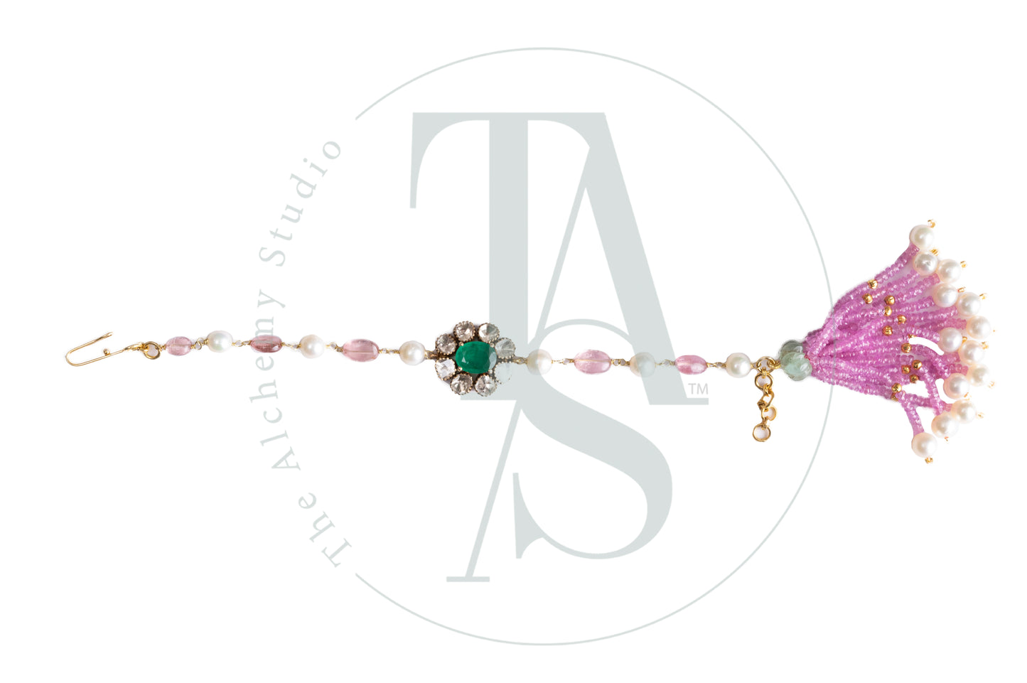 Amala Uncut Diamond and Emerald Bracelet