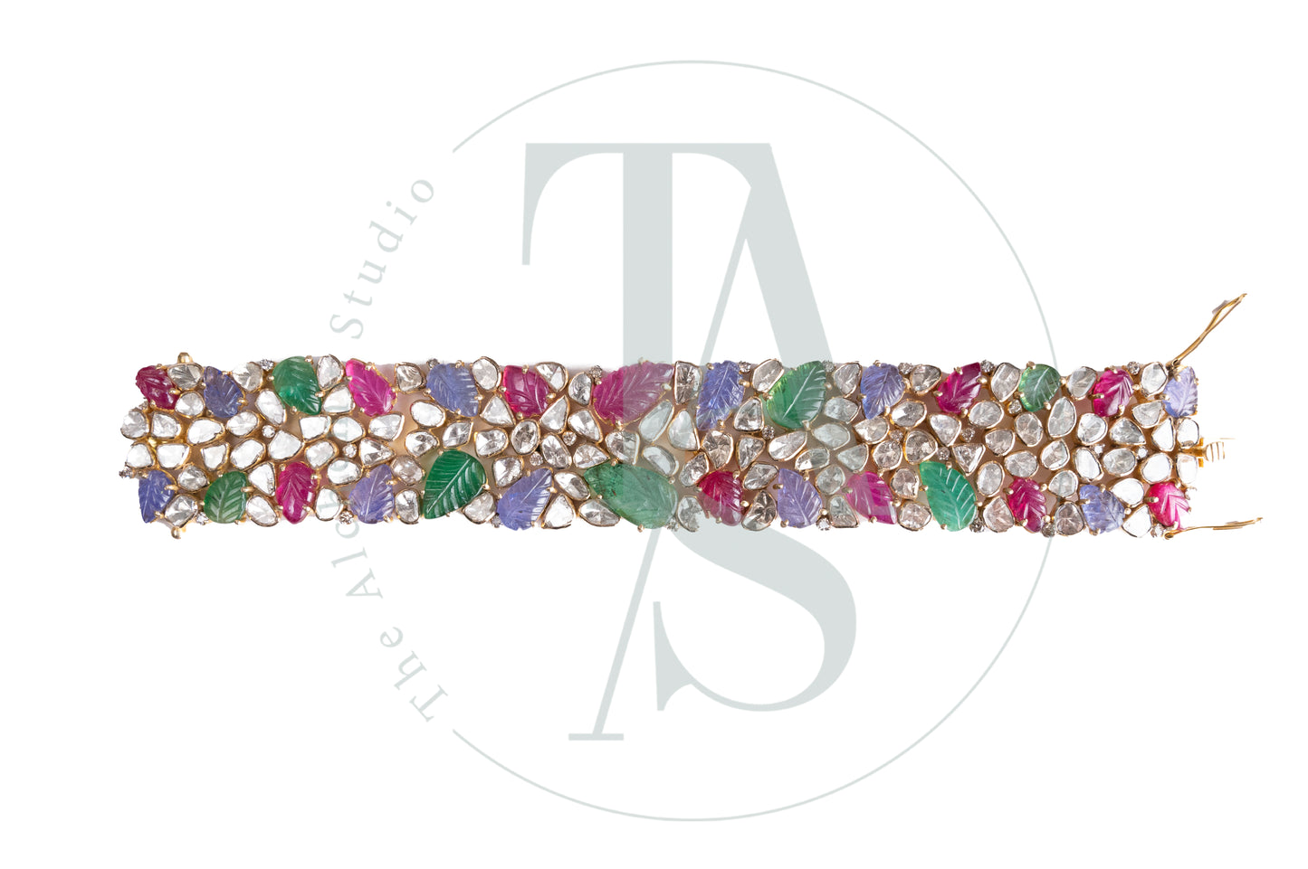 Abelia Colourful Uncut Diamond Bracelet