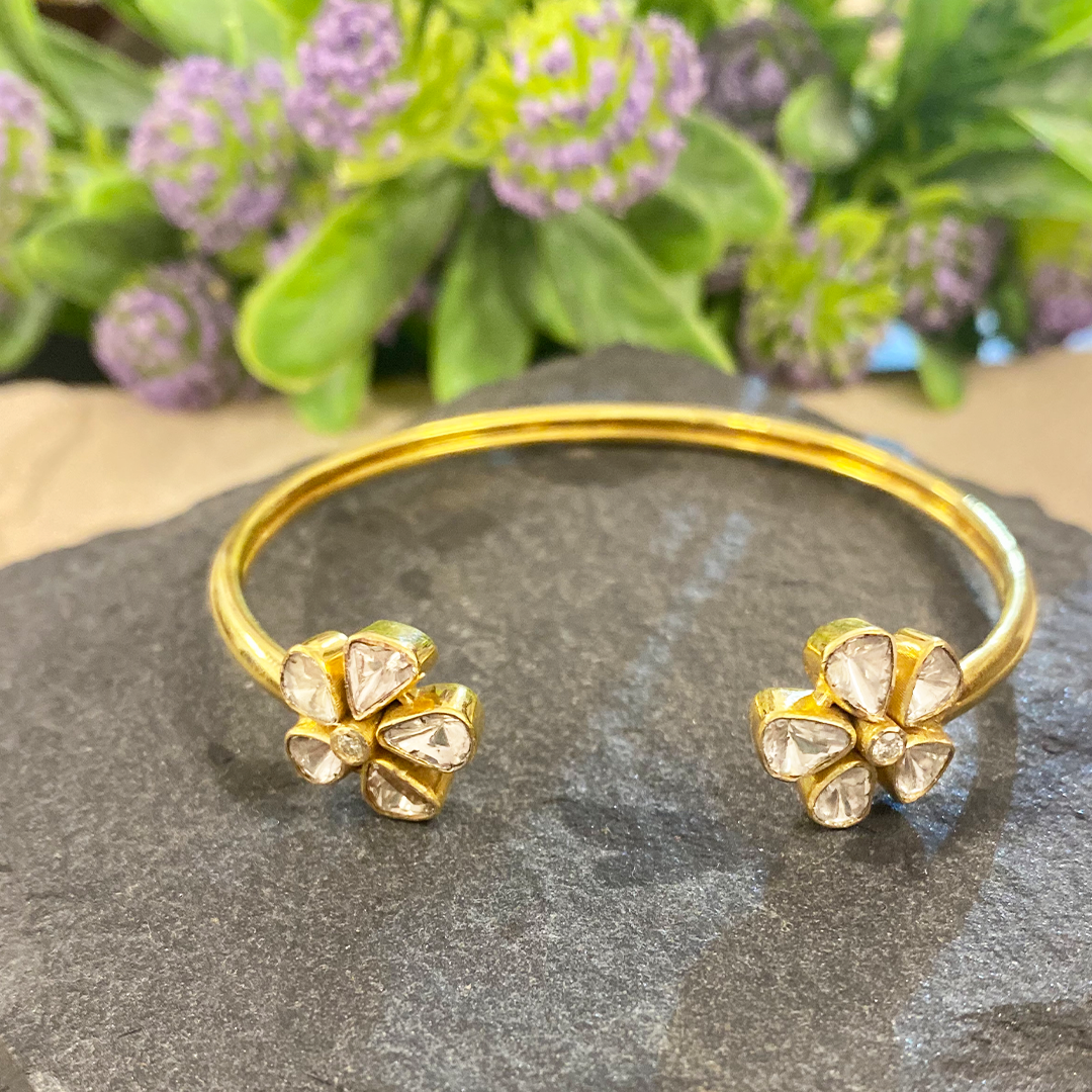 Duo Flora Polki Flexi Bangle