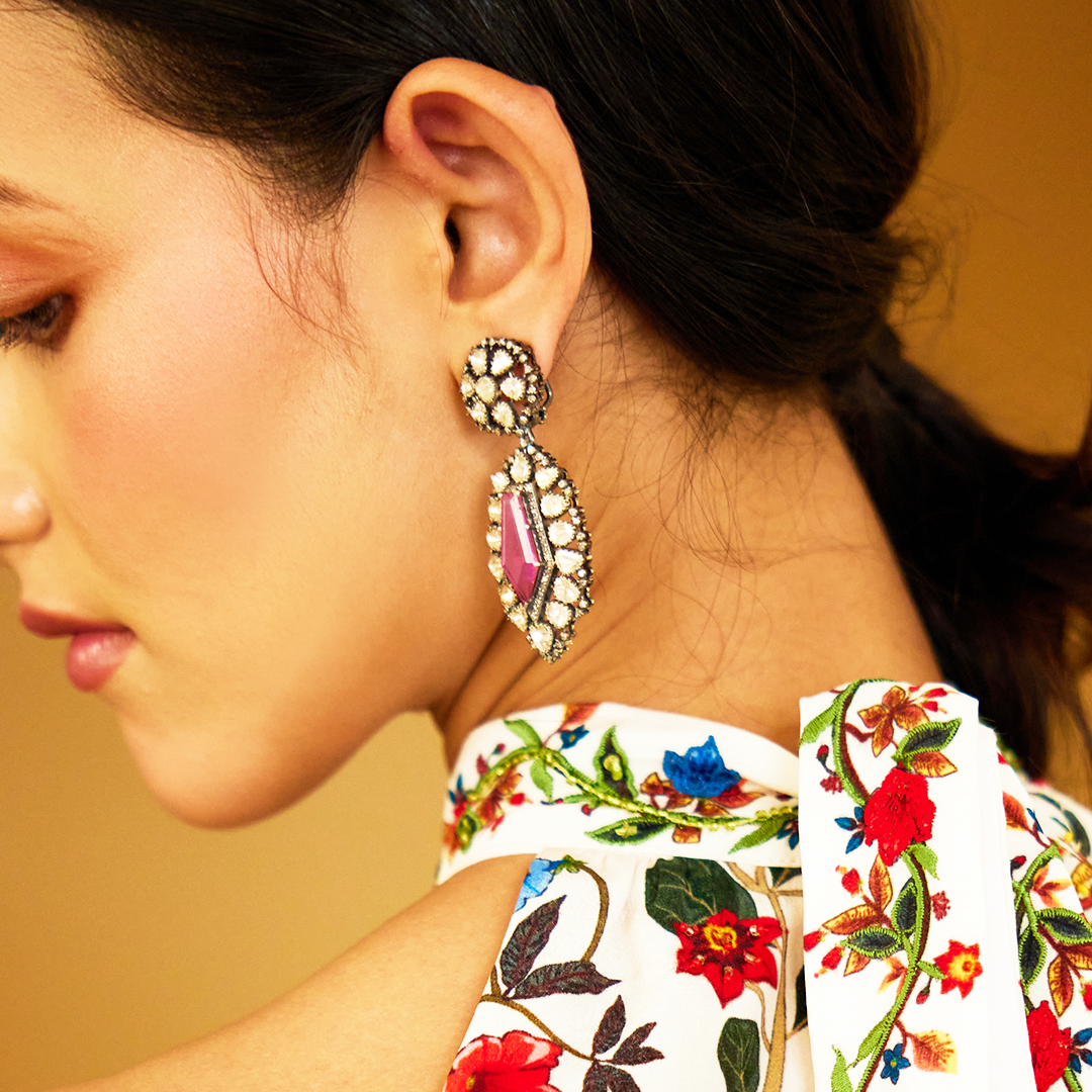 Ryoma Polki Ruby Earrings