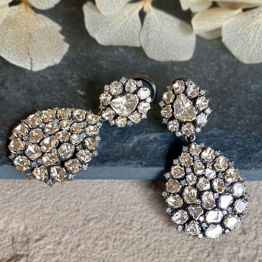 Twilight Lotus Polki Earrings