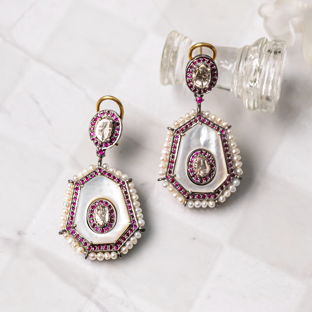 Donella Polki Mother of Pearl Earrings