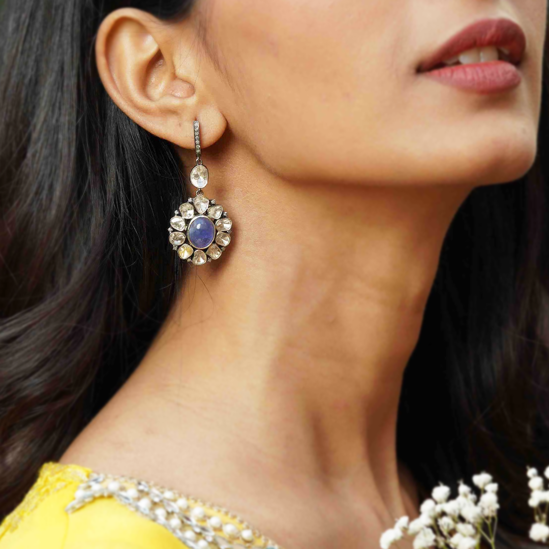 Paloma Polki Tanzanite Earrings