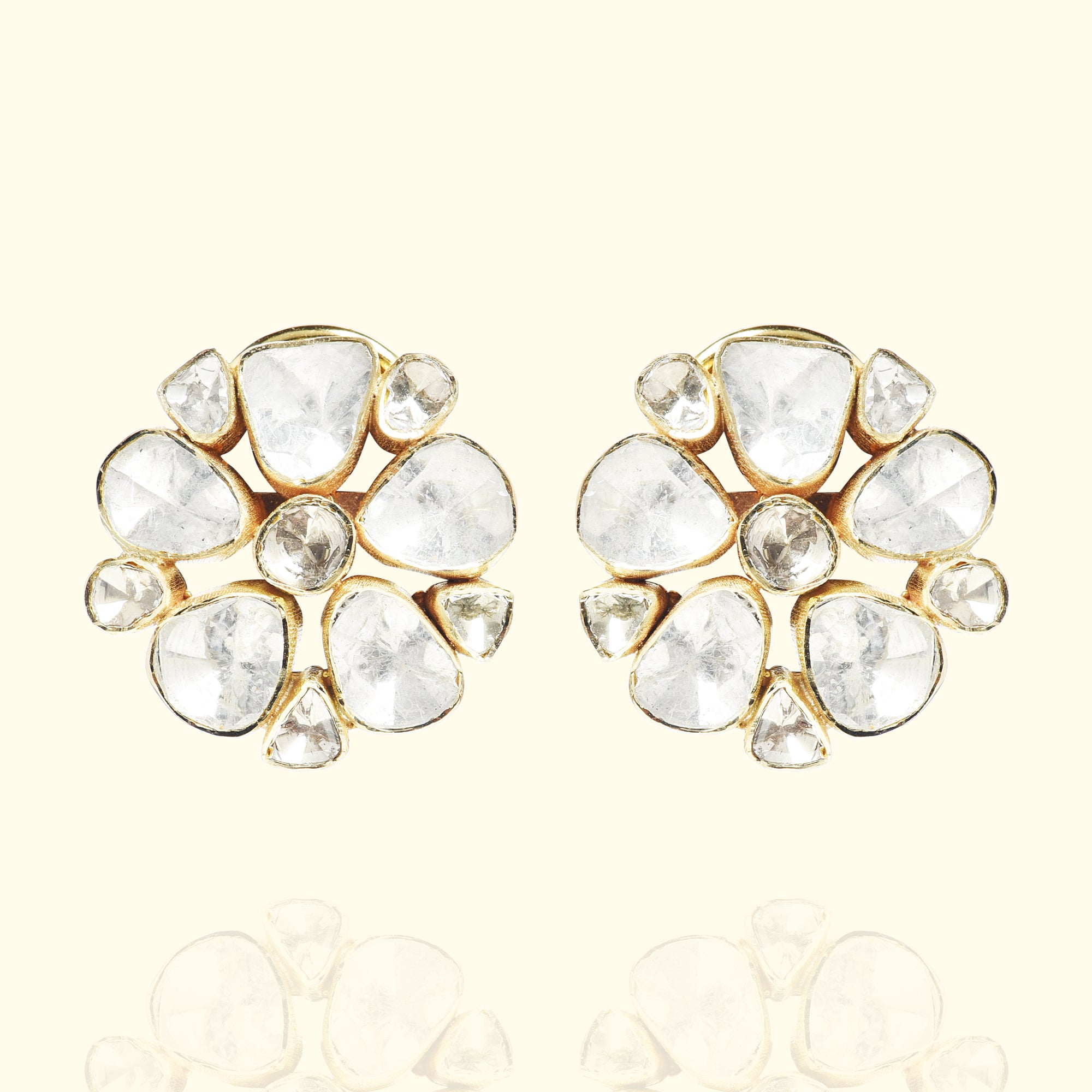 Starre Flower Polki Earrings