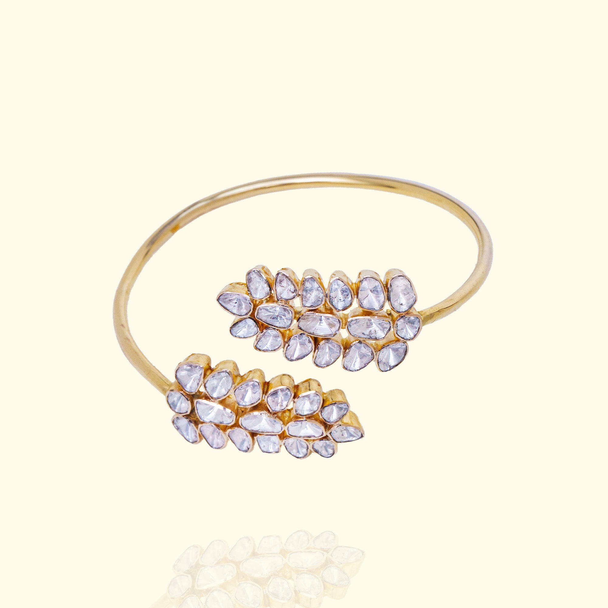 Leaf Flexi Polki Bangle