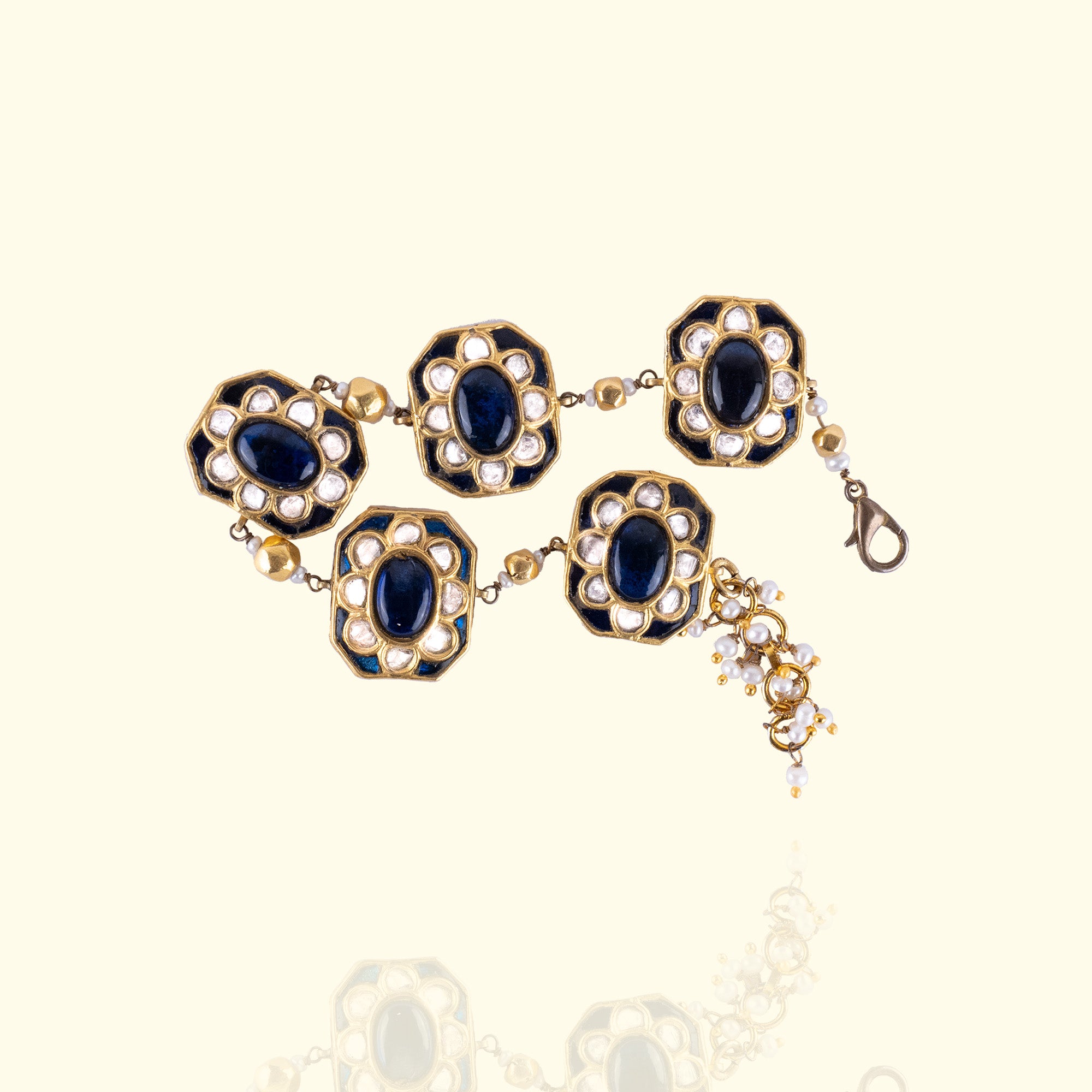Heera Haven Sapphire Polki Bracelet