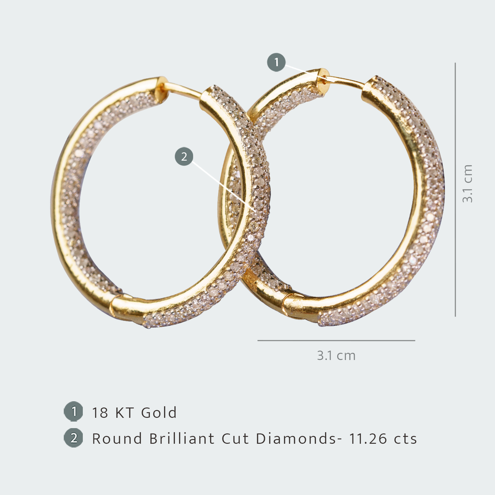 Briller Diamond Hoops