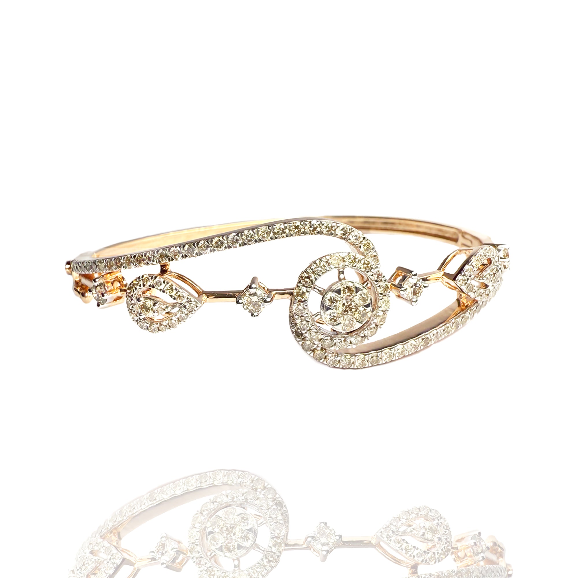Orbital Diamond Bangle