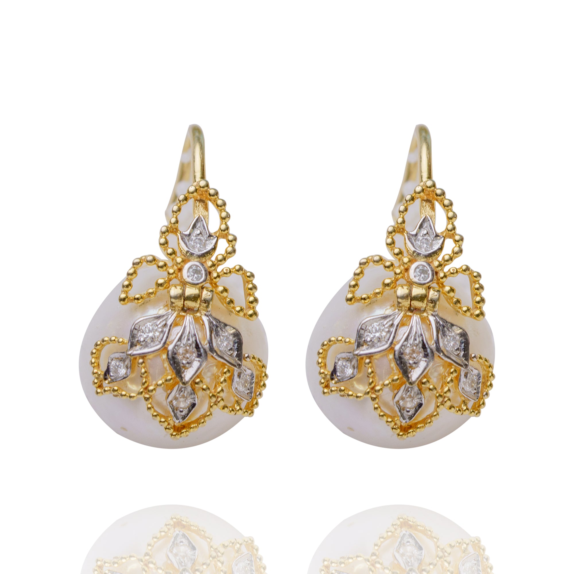 Perle Intricate Diamond Earrings