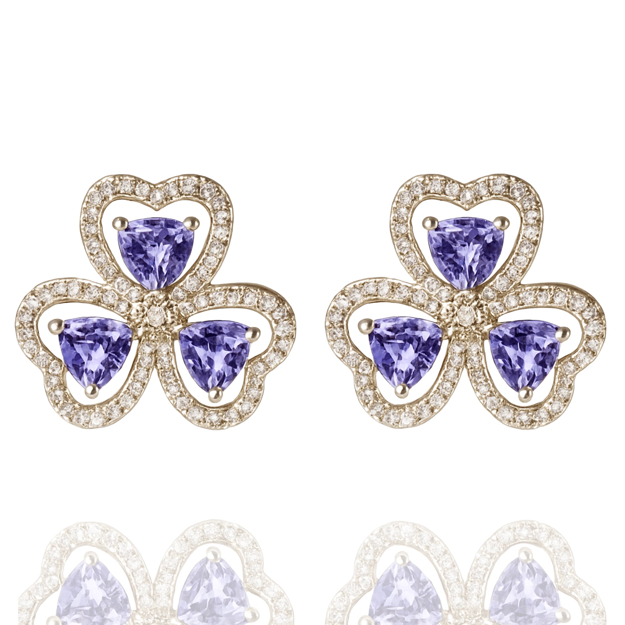 Corazon Tanzanite Diamond Earrings