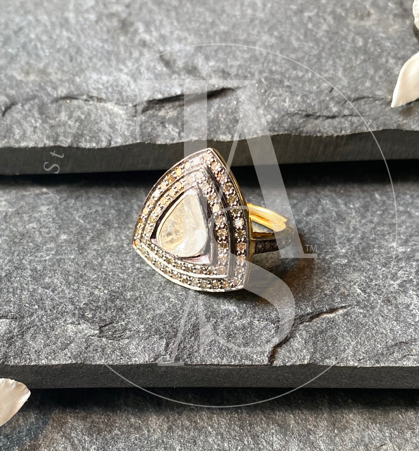 Contessa Trillion Uncut Diamond Ring