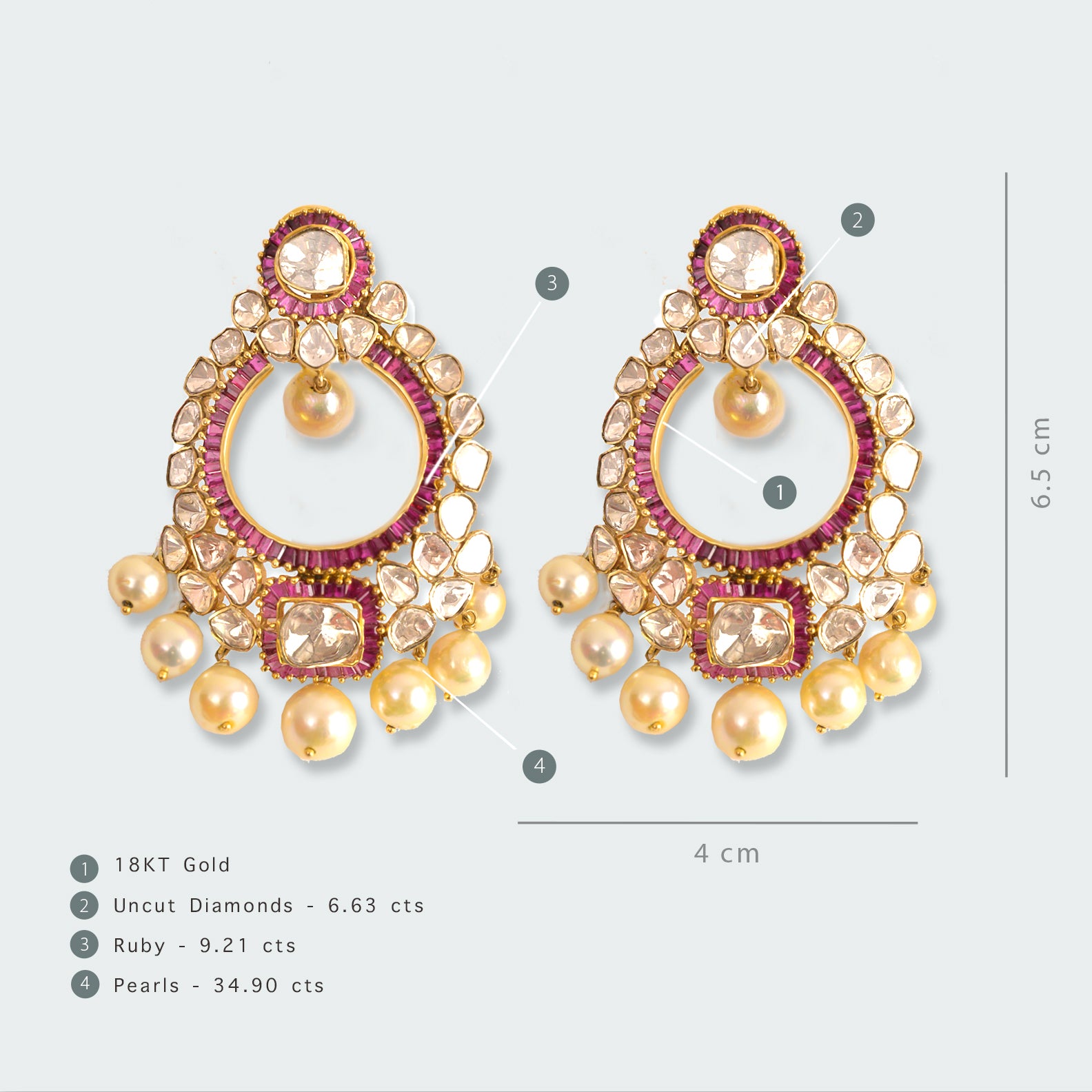 Carina Ruby Polki Chaandbalis