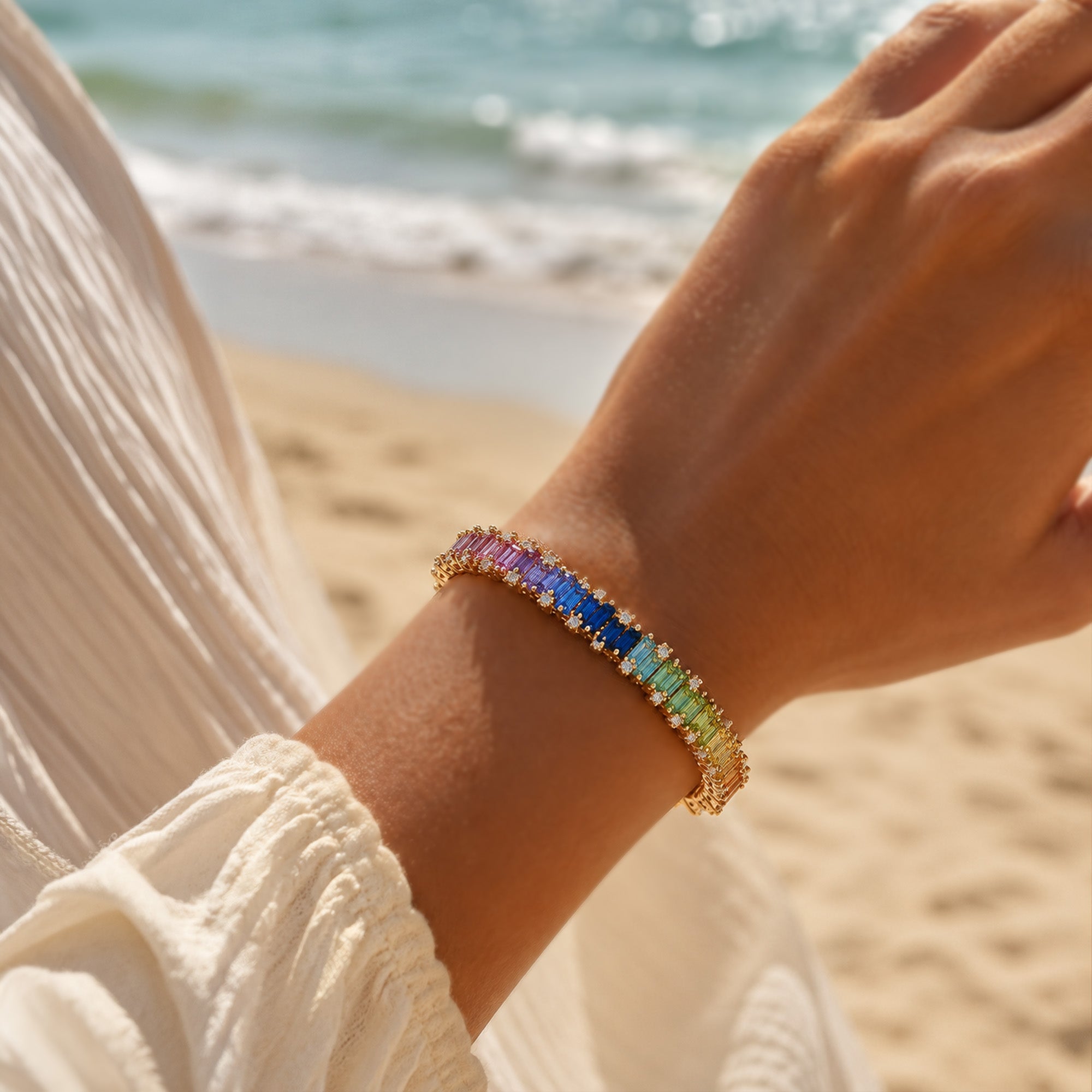 Cityscape Tennis Bracelet