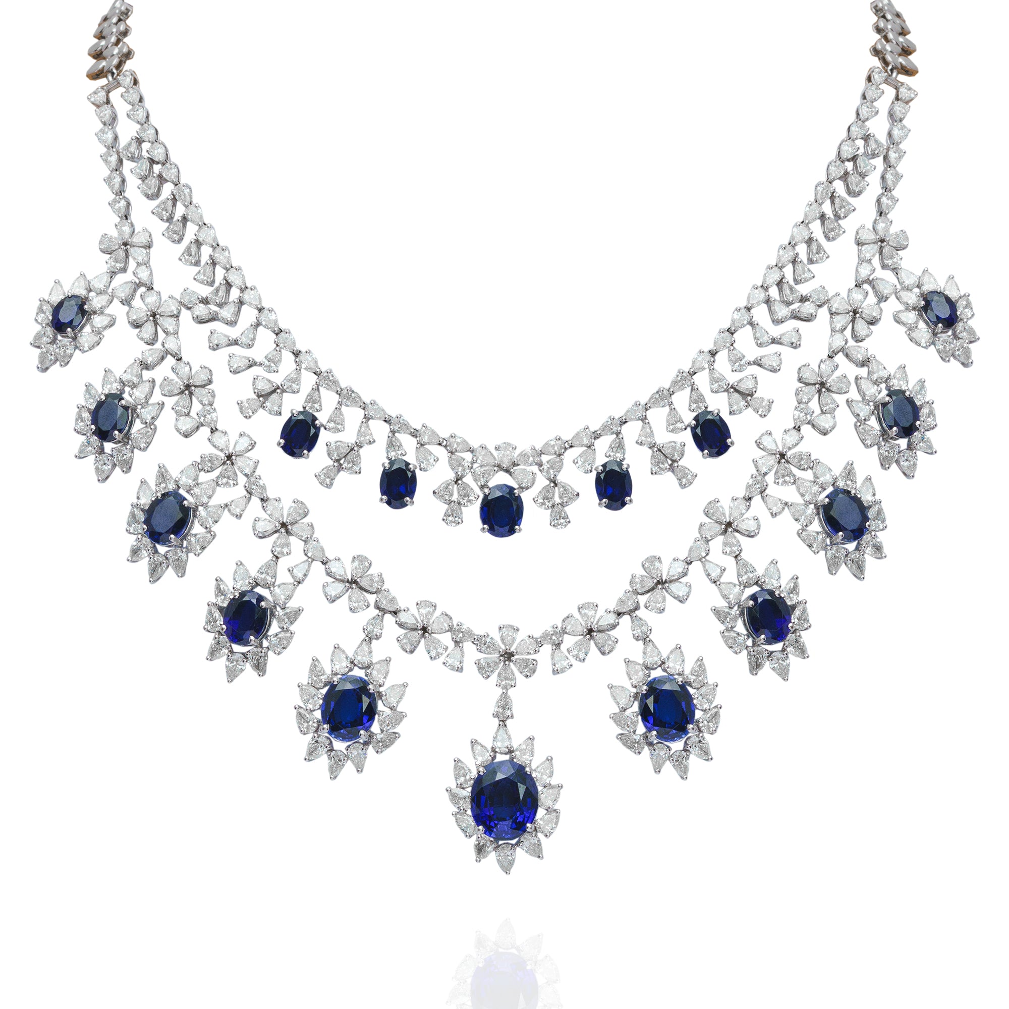 Azure Royale Sapphire Diamond Necklace