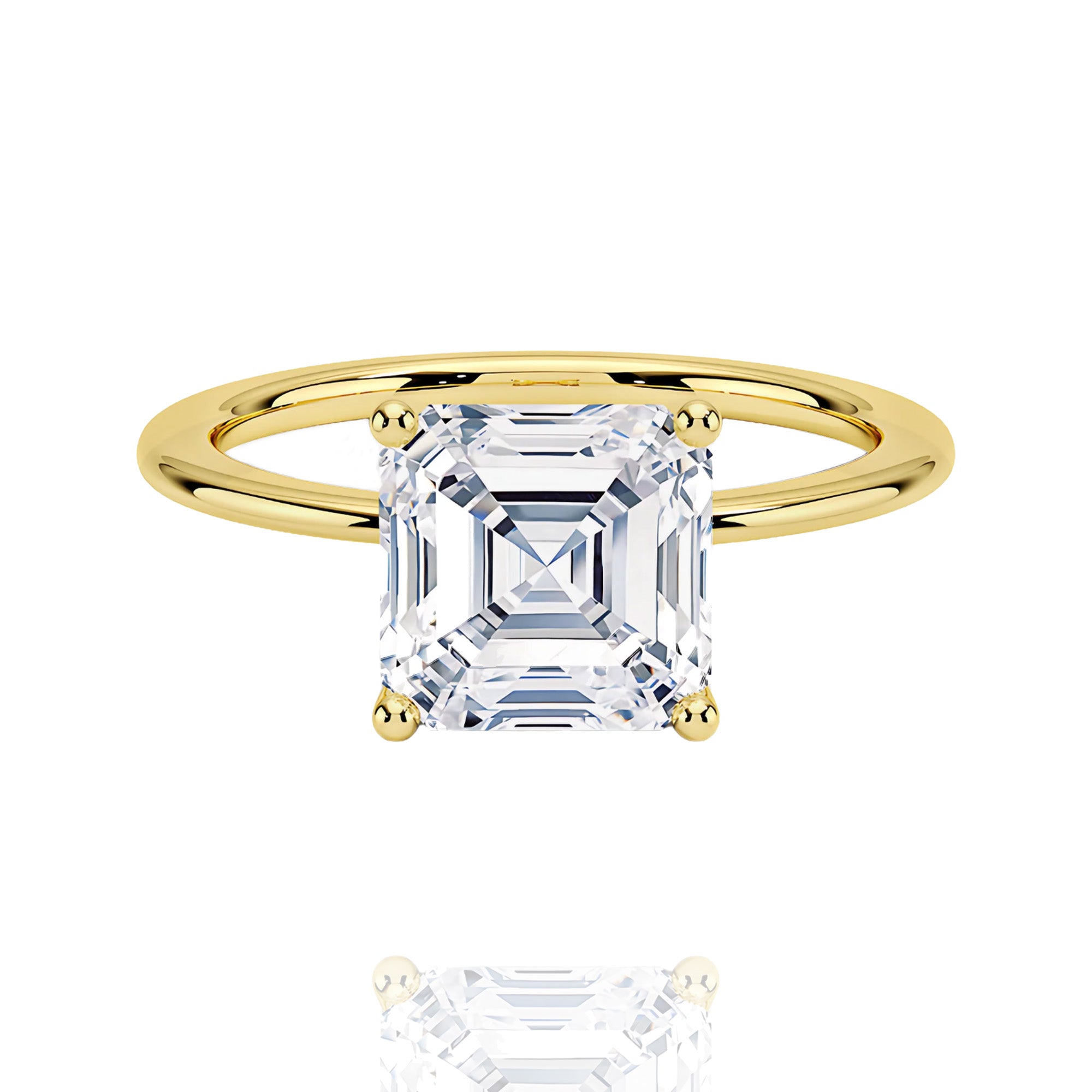 classic asher lab grown solitaire ring