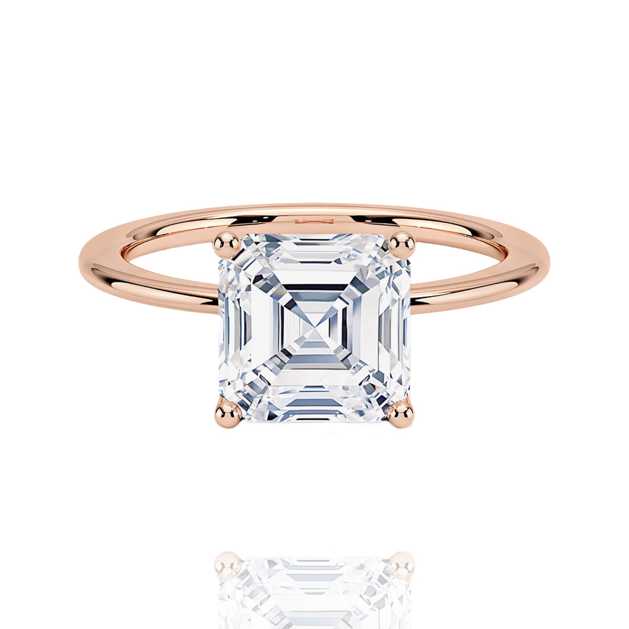 classic asher lab grown solitaire ring