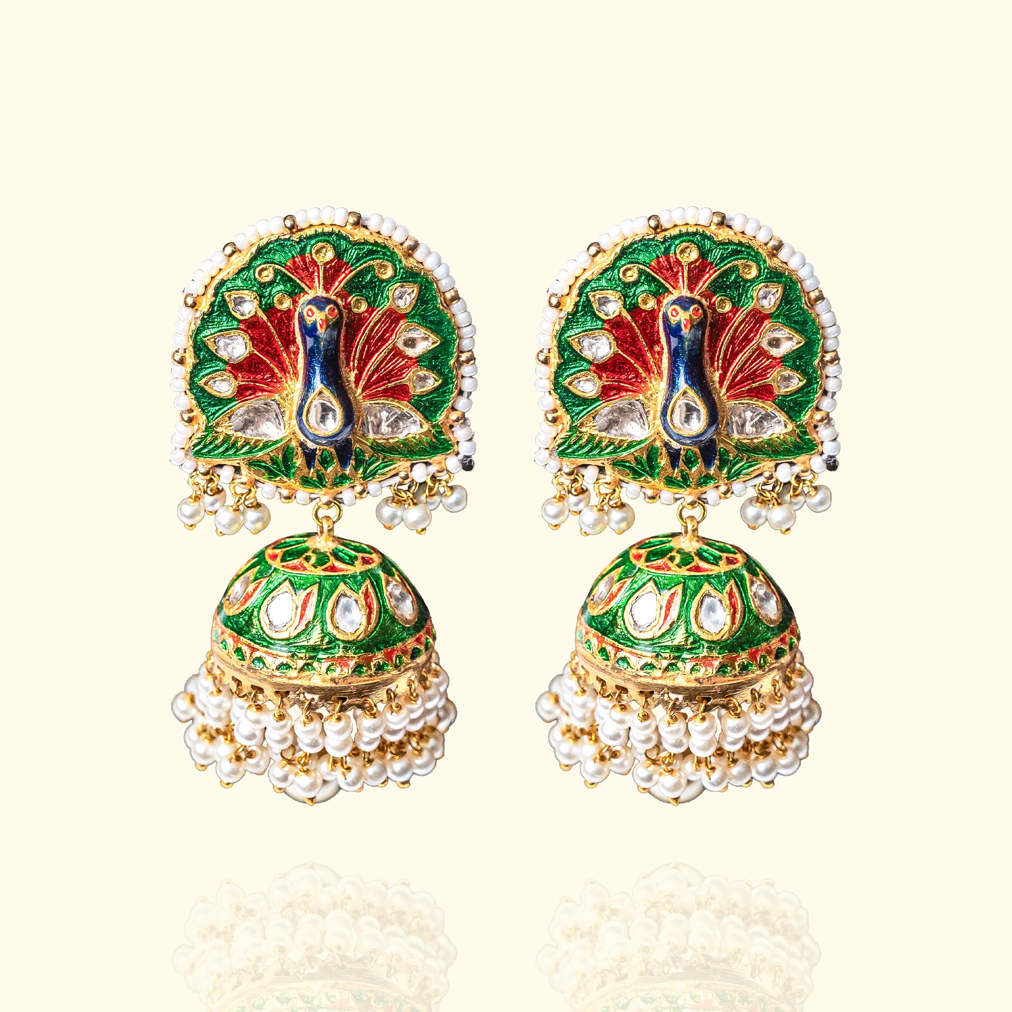 Moore Polki Jhumkas
