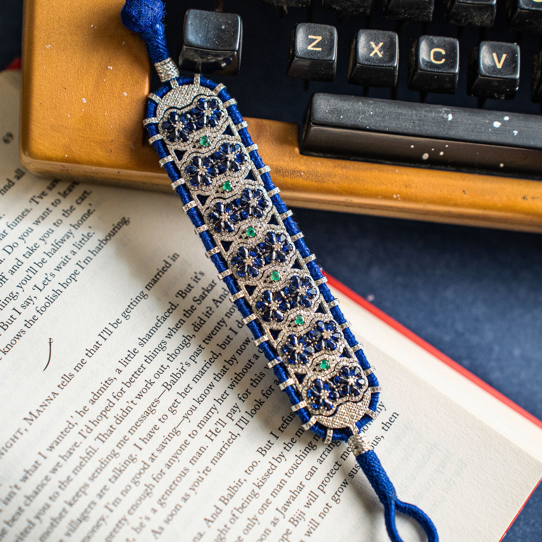 Delphi Emerald Blue Sapphire Diamond Bracelet