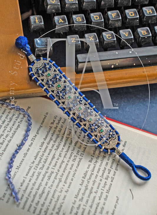 Delphi Emerald, Blue Sapphire and Diamond Bracelet