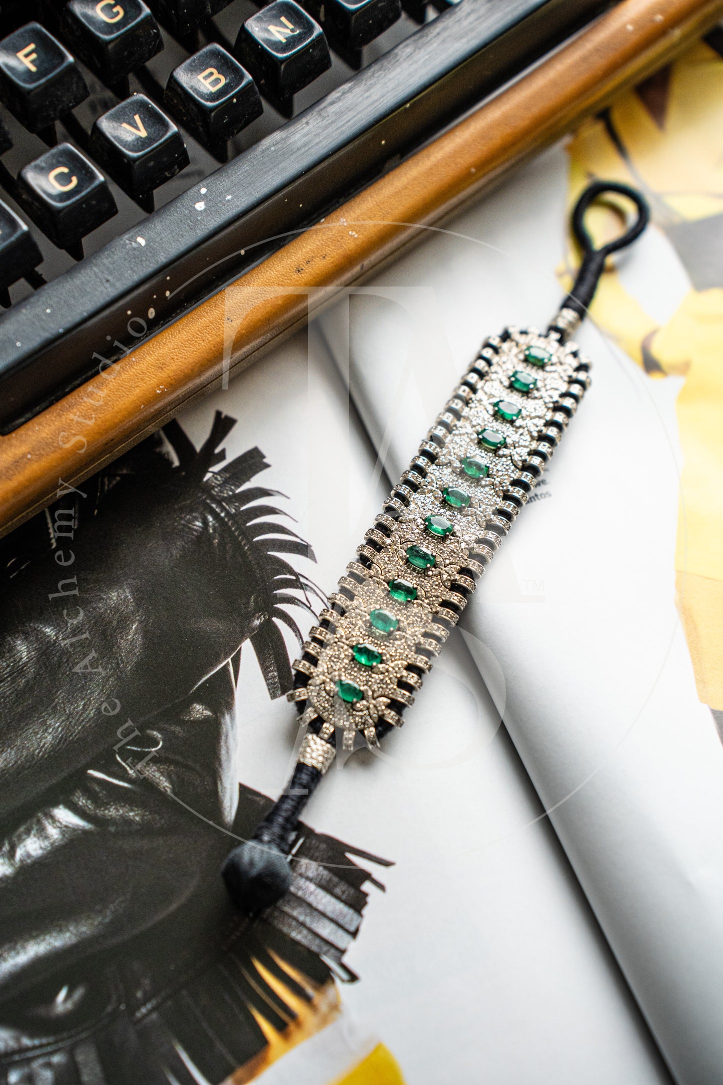 Clarice Emerald and Diamond Bracelet