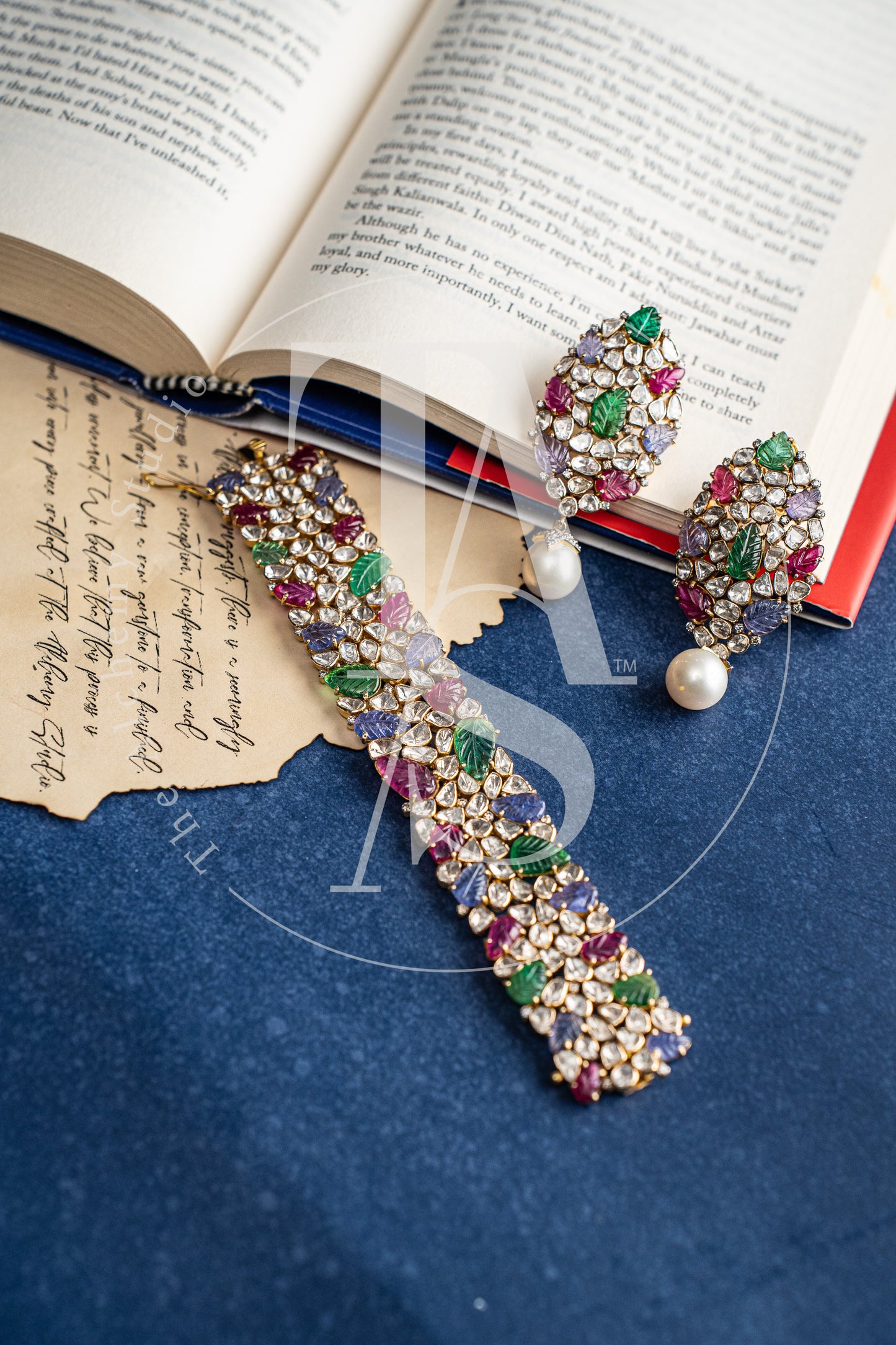 Abelia Colourful Uncut Diamond Bracelet