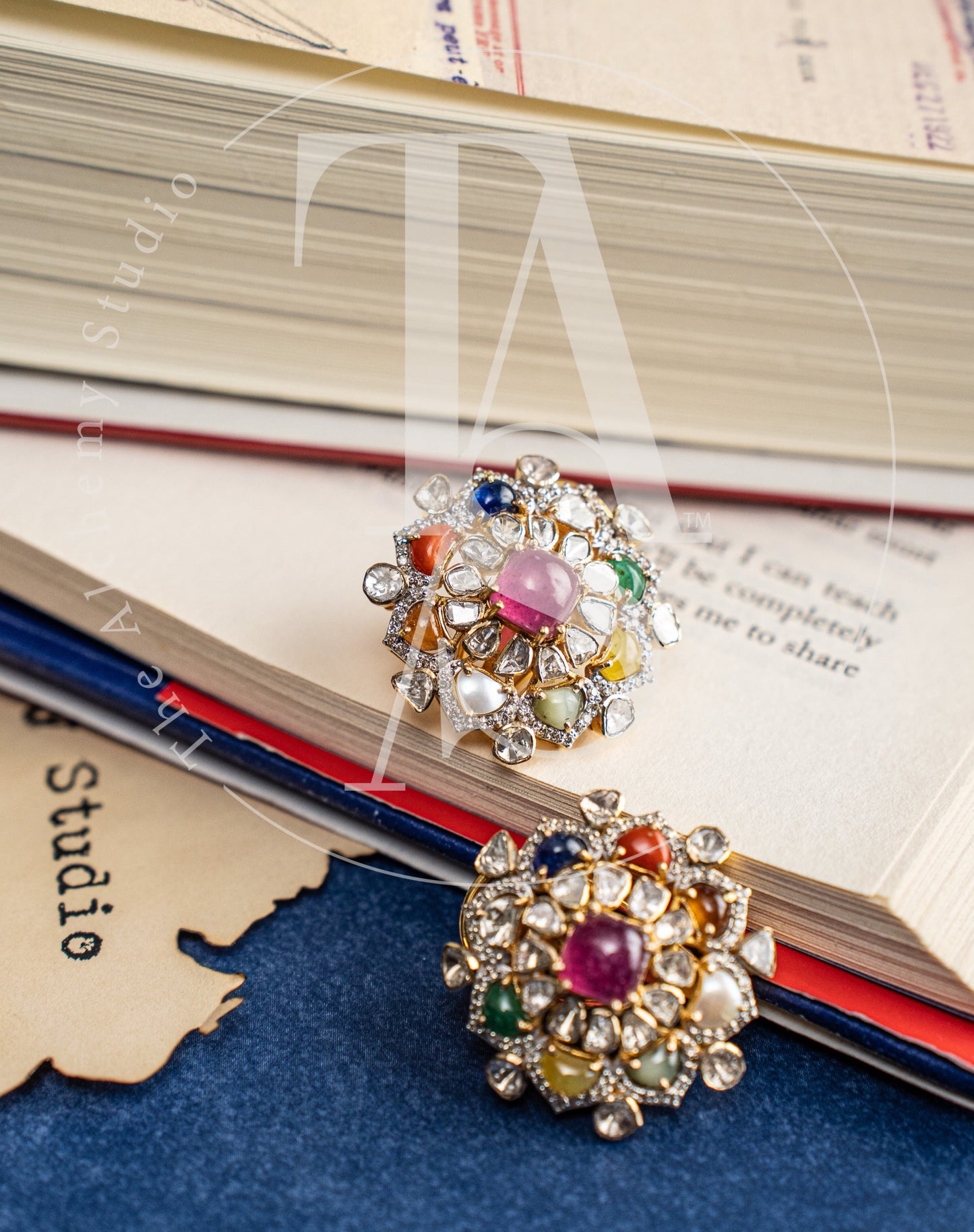 Abelle Navaratan and Uncut Diamond Earrings