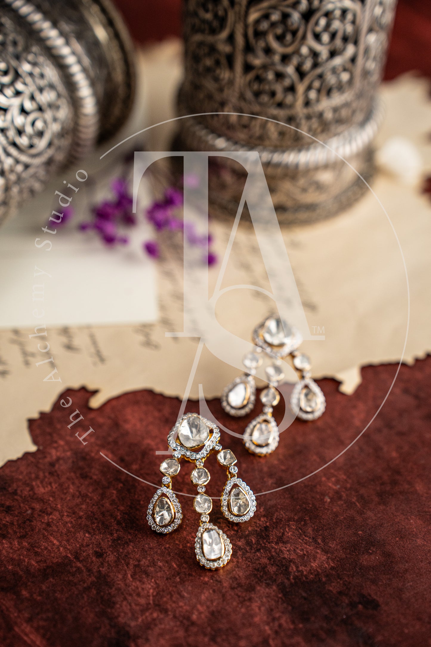 Elan Uncut Diamond Earrings