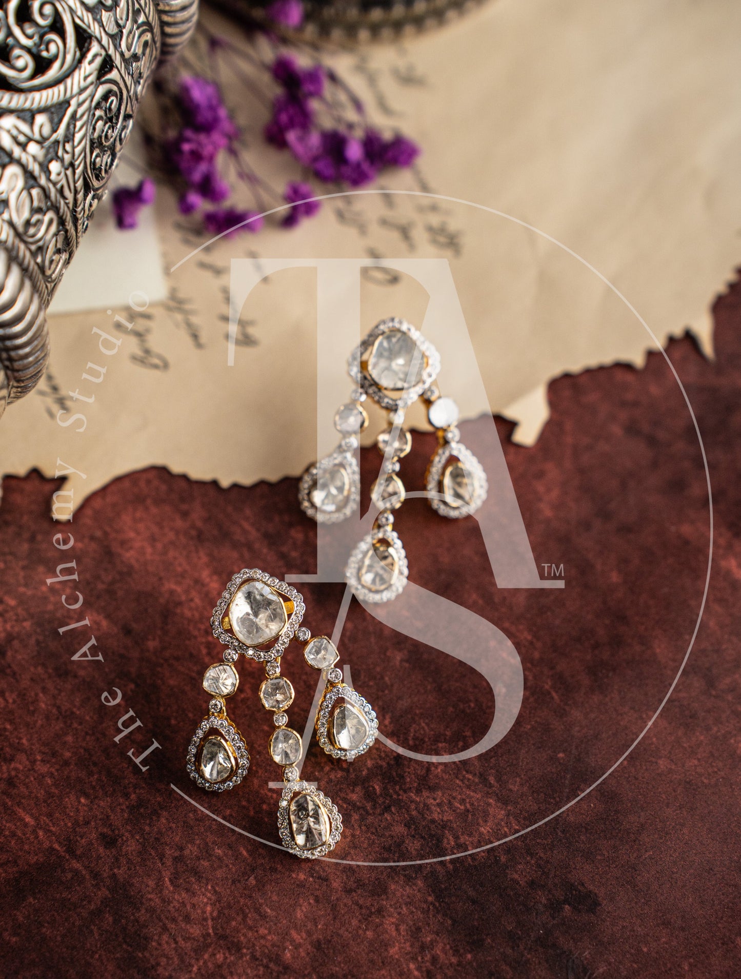 Elan Uncut Diamond Earrings