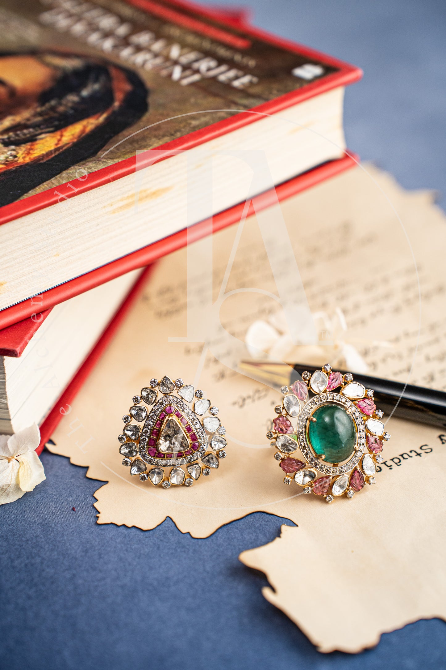 Ekiza Emerald and Ruby Ring (Detachable Pendant)