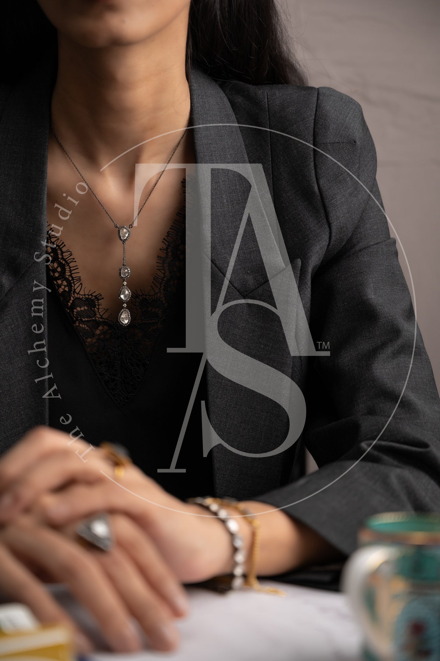 Diamond Ivy Uncut Diamond Pendant