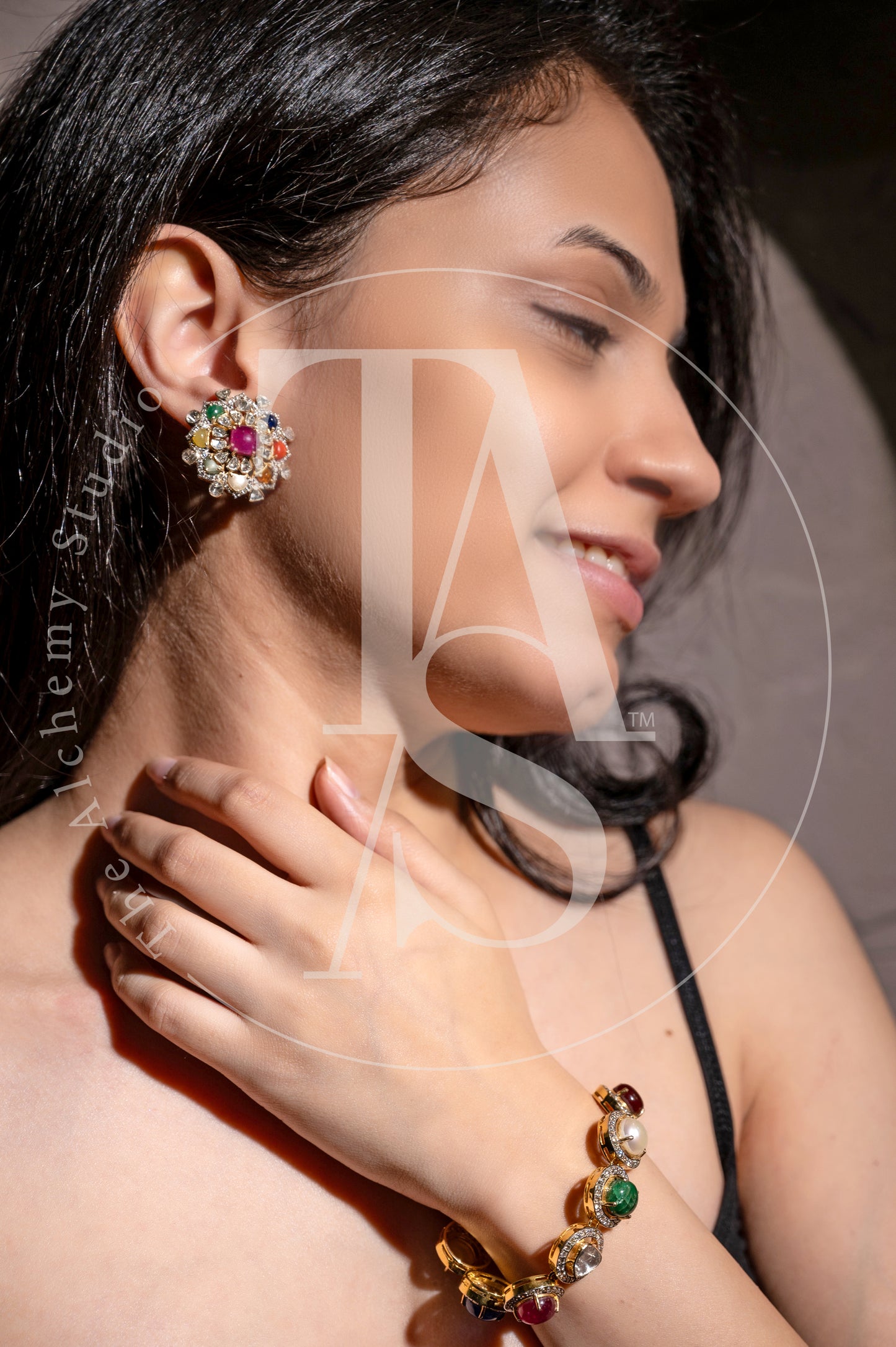 Abelle Navaratan and Uncut Diamond Bracelet