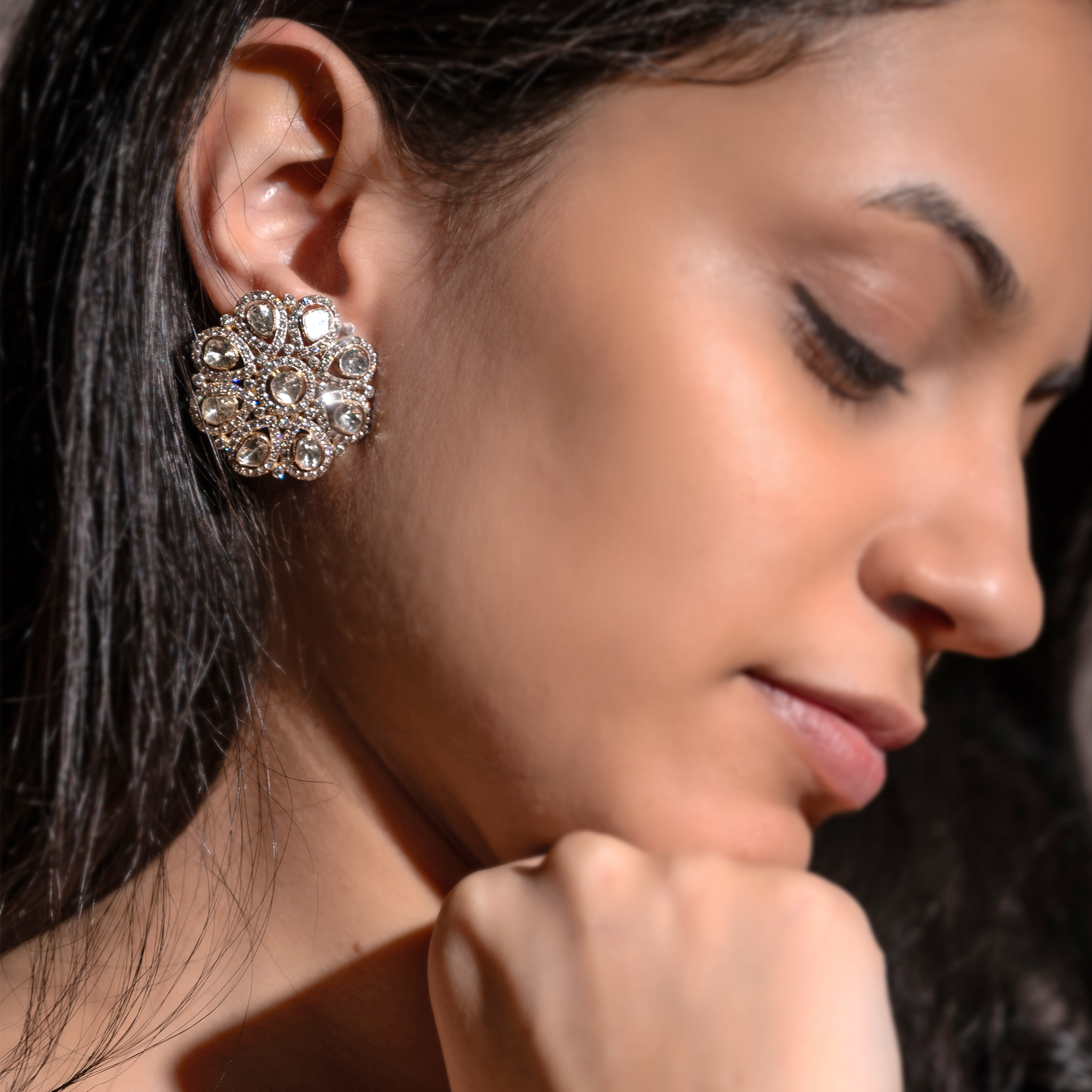 Osha Polki Diamond Earrings