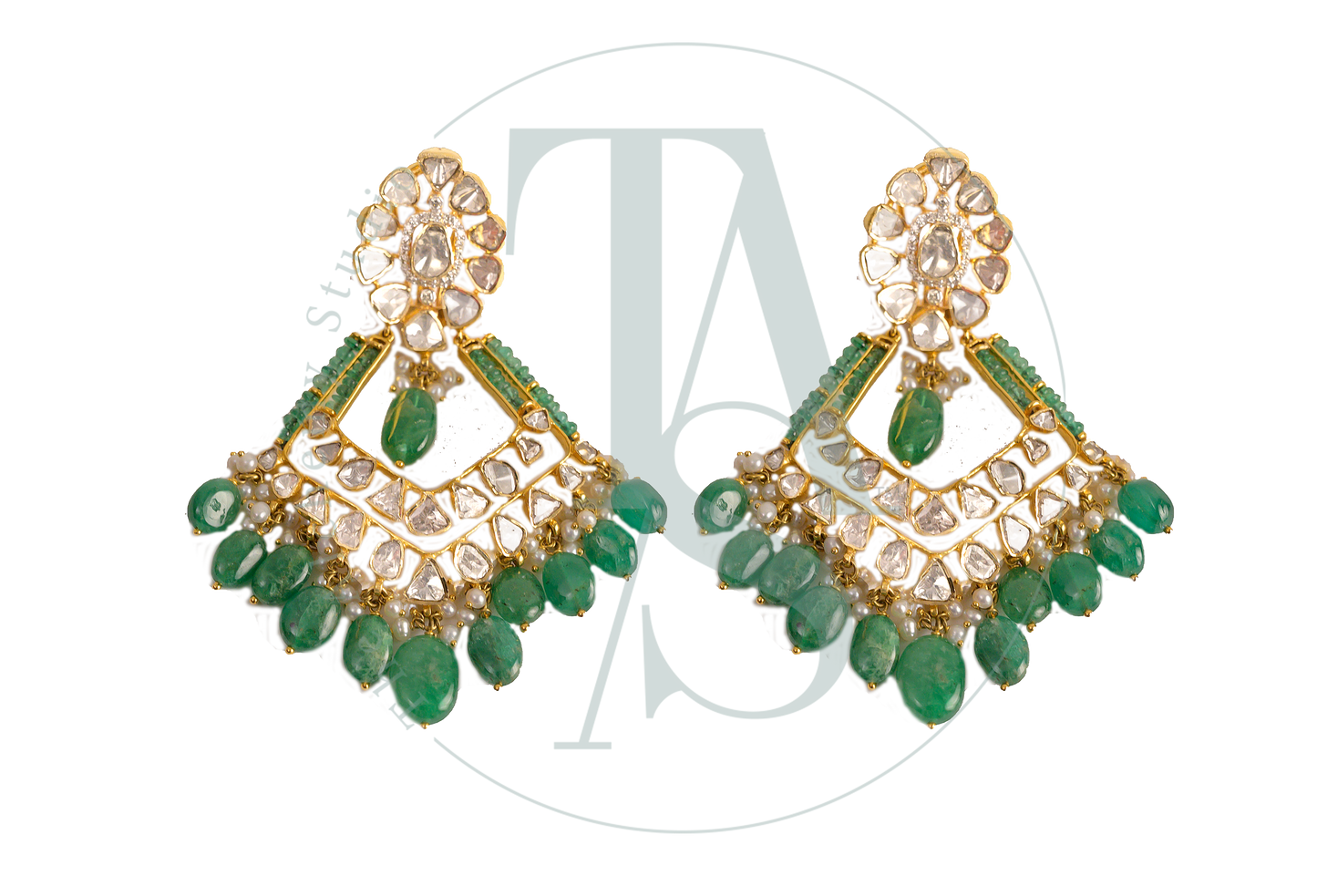 Mahika Polki and Emerald Chaand Balis