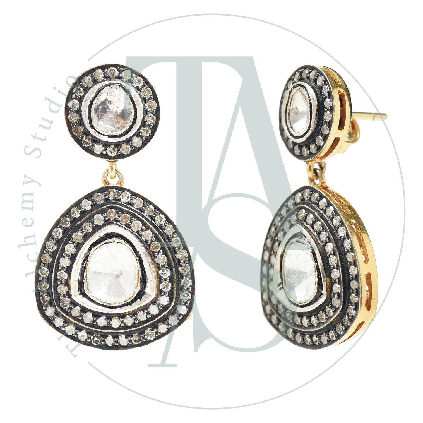 Wanderlust Drop Uncut Diamond Earrings