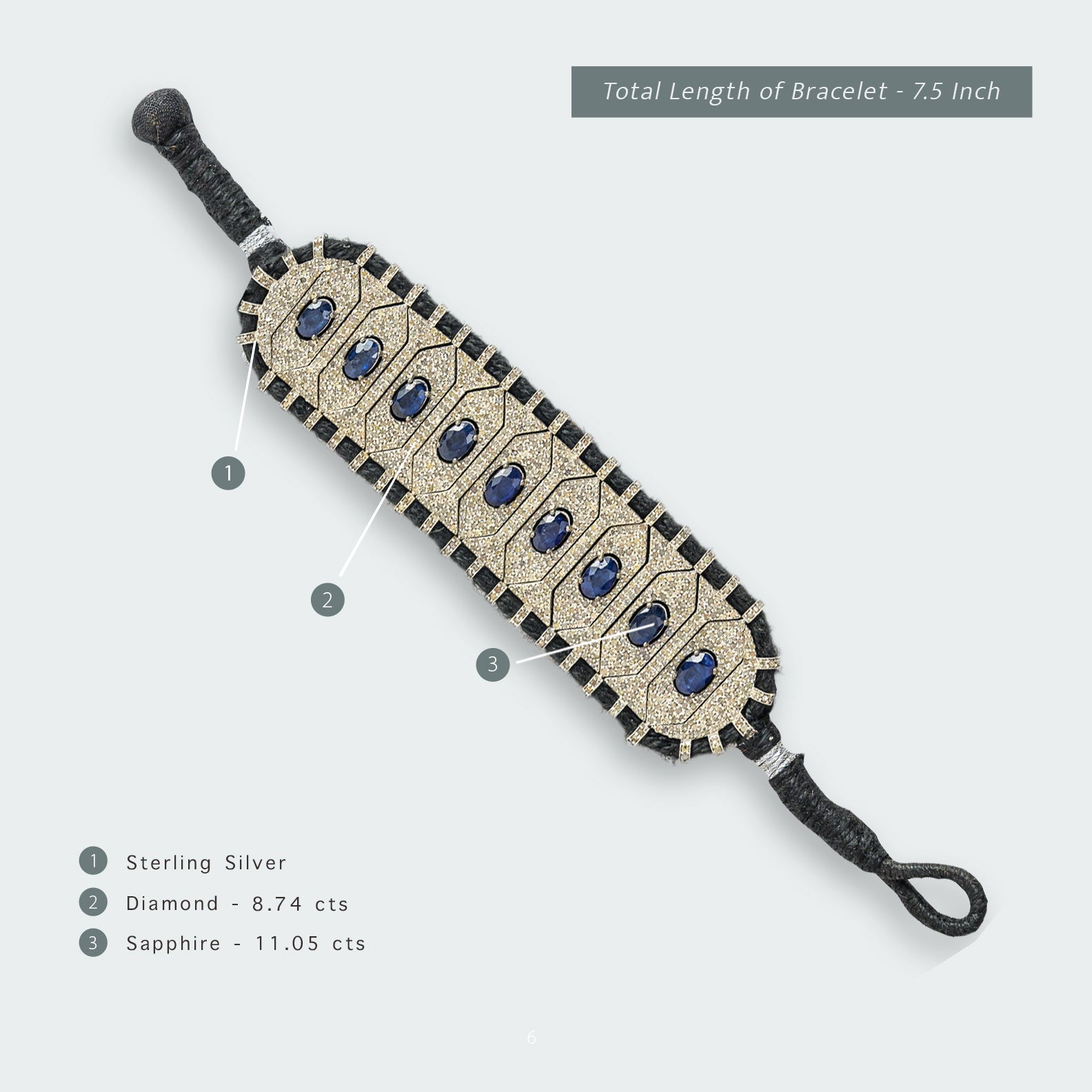 Danae Sapphire Diamond Bracelet